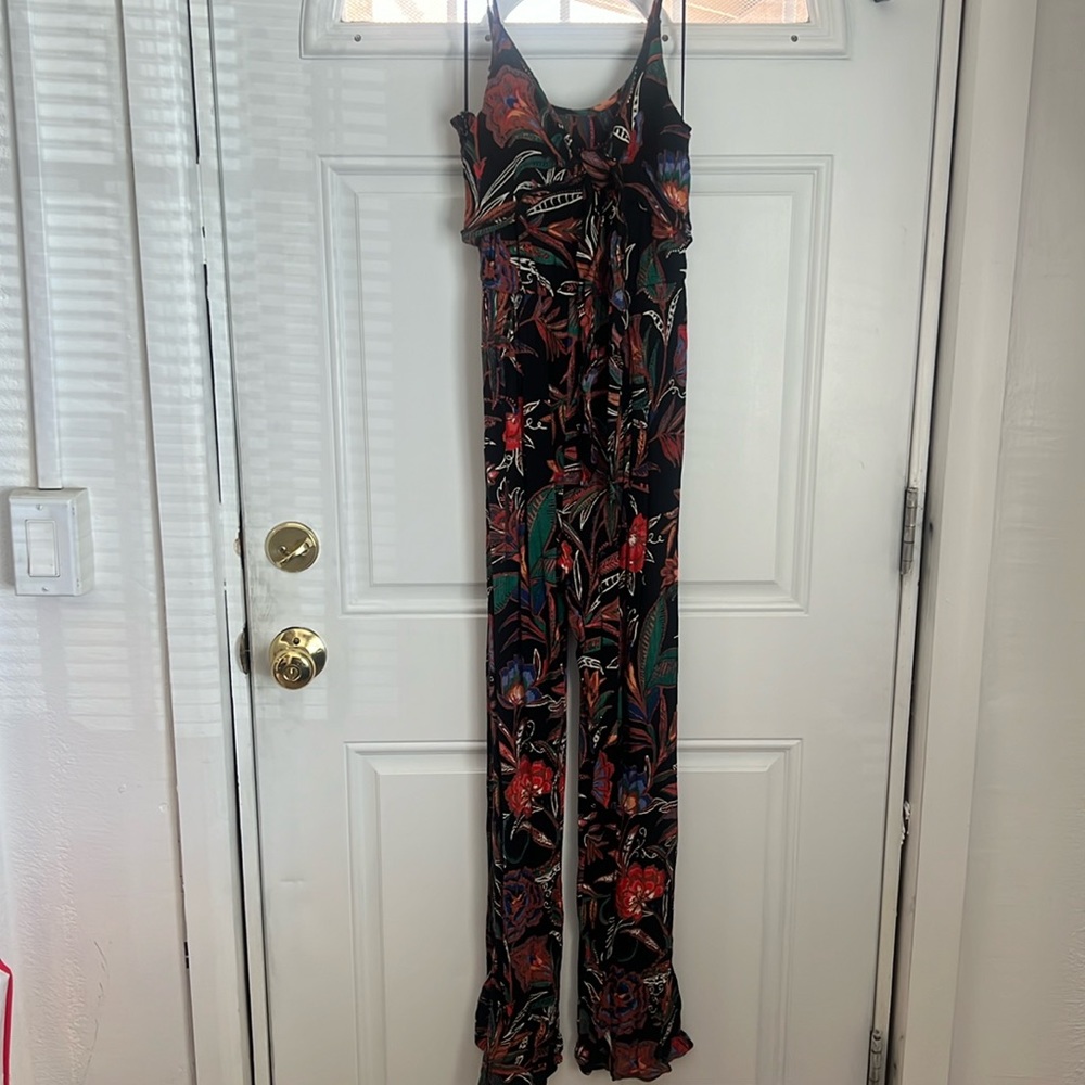 Willow-root Tropical Gauzy Jumpsuit